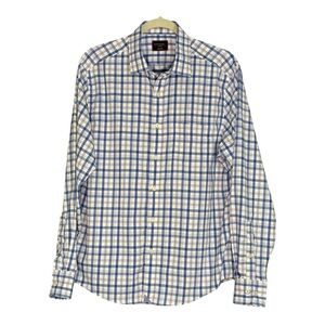 UNTUCKit Blue White and Purple Plaid Men's Shirt Medium